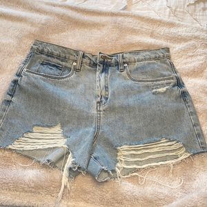 Blank NYC distressed denim short